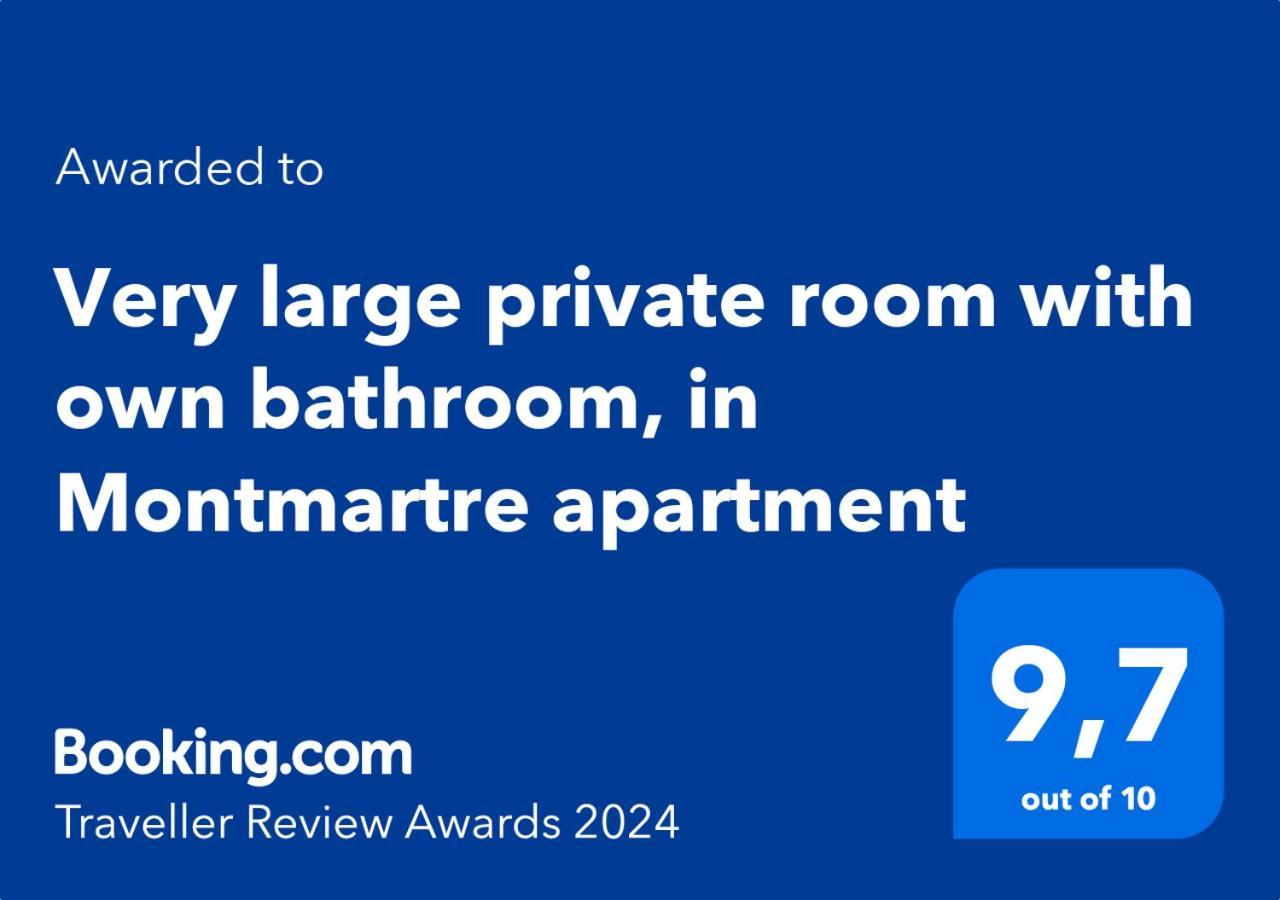 Very Large Private Room With Own Bathroom, In Montmartre Apartment 巴黎 外观 照片
